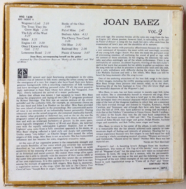 Joan Baez – Vol. 2 Joan Baez - Vol. 2 album - Vanguard  VTC 1638 S Vanguard Stereolab 7 ½ ips