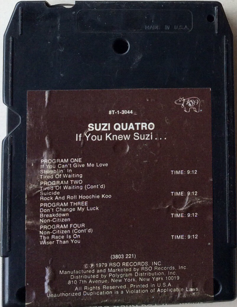 Suzi Quatro – If You Knew Suzi...- RSO – 8T-1-3044