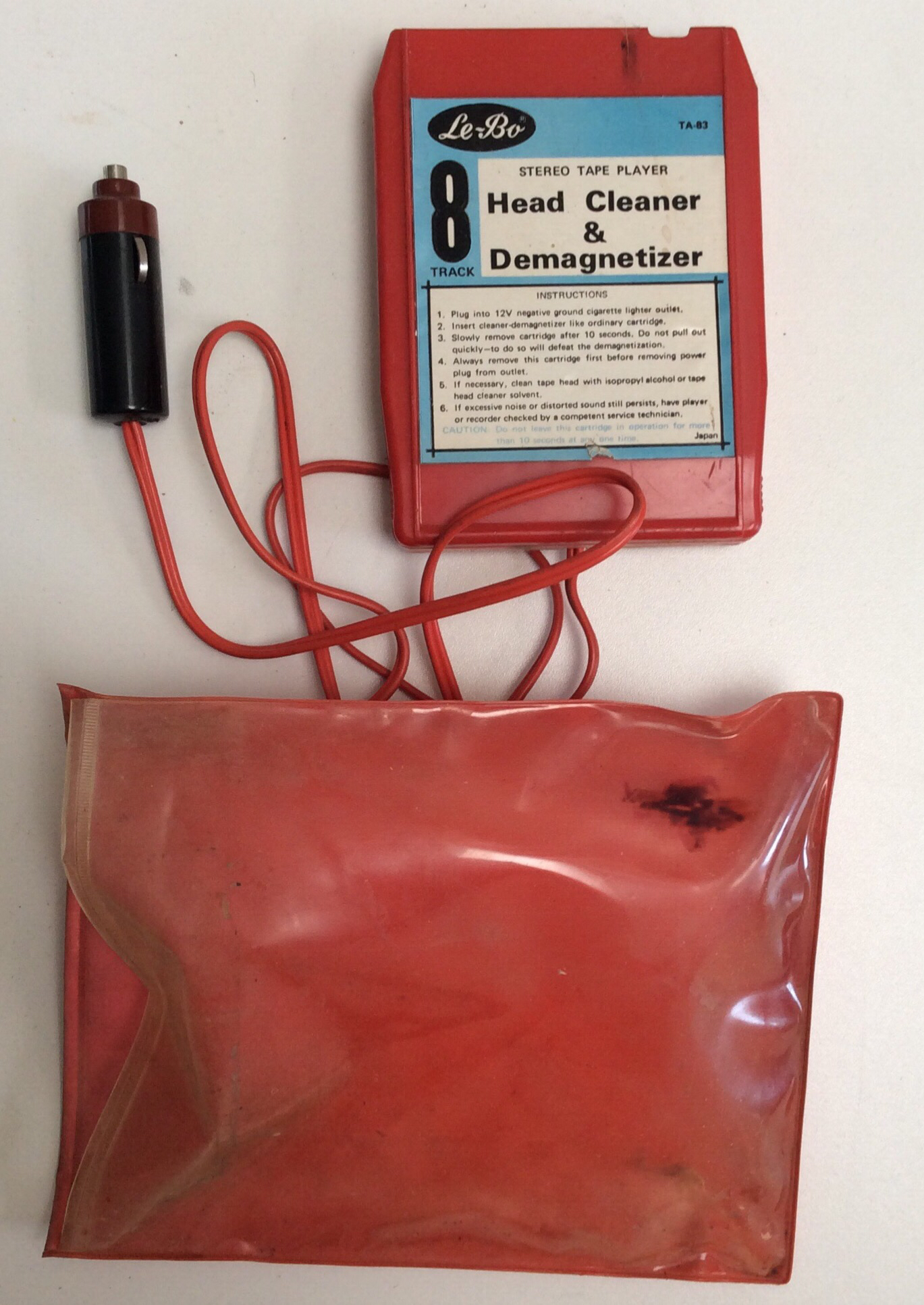 8-track Head Cleaner   and demagnetizer for Car - 12volt