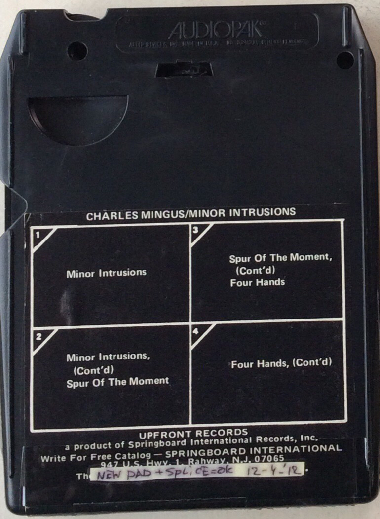 Charlie Mingus – Minor Intrusions - UpFront Records  8T-UPF-180