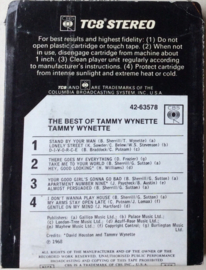 Tammy Wynette – The Best Of Tammy Wynette - CBS 42-63578 8-track