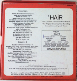 Hair - The American Tribal Love-Rock Musical (The Original Broadway Cast Recording) Reel-To-Reel, 3 ¾ ips, 4-Track