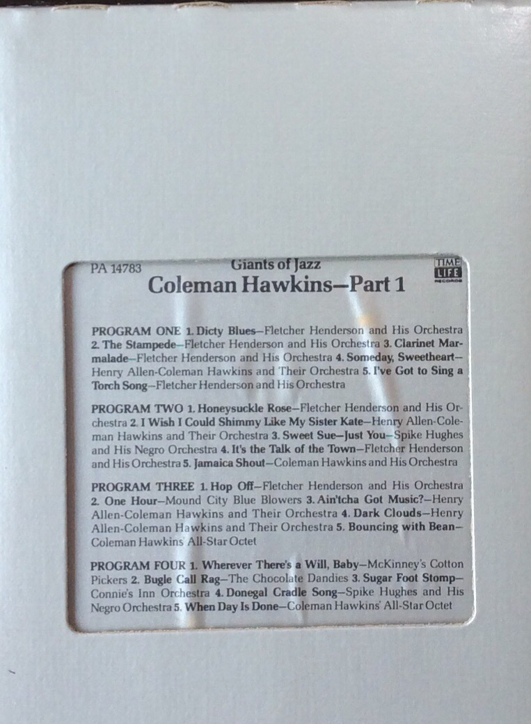 Coleman Hawkins– Giants Of Jazz: Coleman Hawkins– - Time Life Records  8TL-J06