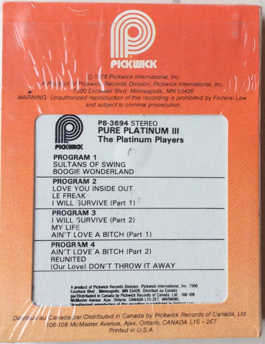 The Platinum Players – Pure Platinum Vol. III -  Pickwick P8-3694 SEALED