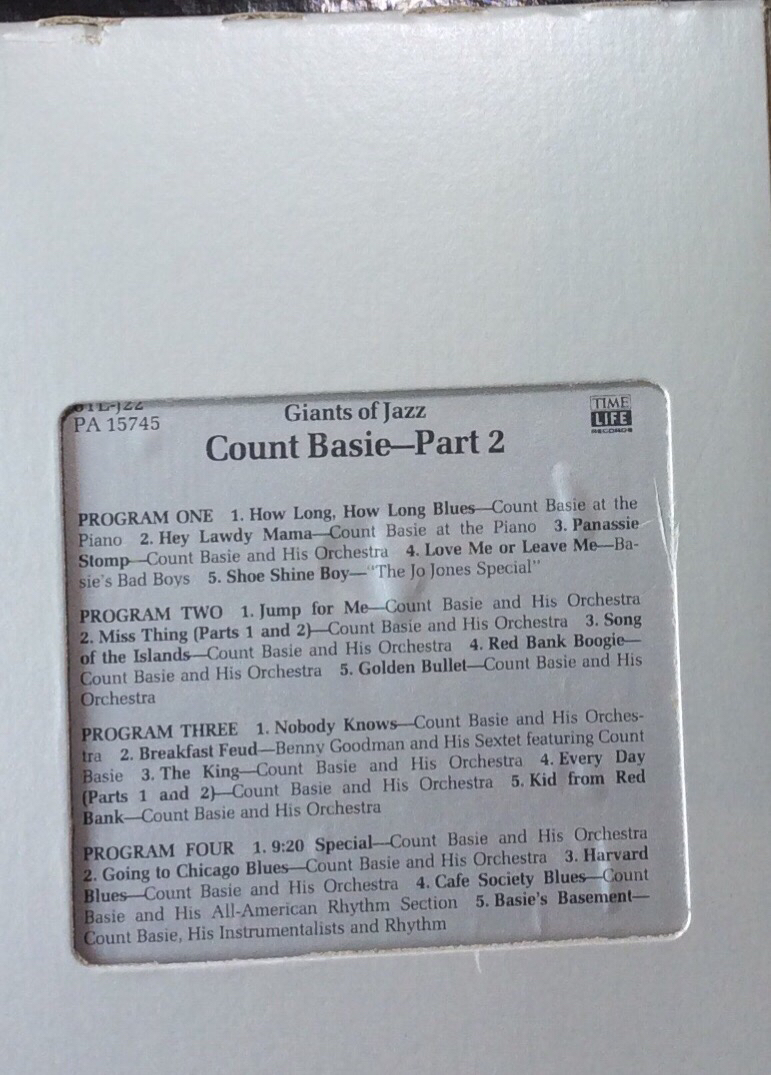 Count Basie– Giants Of Jazz: Count Basie - Time Life Records  8TL-J22