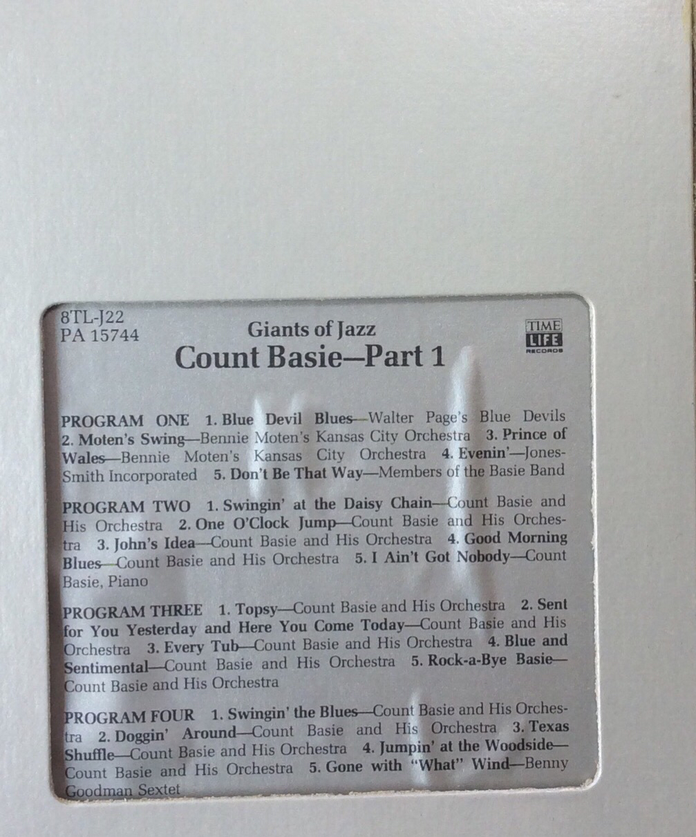Count Basie– Giants Of Jazz: Count Basie - Time Life Records  8TL-J22