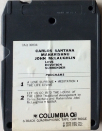 Carlos Santana & Mahavishnu John McLaughlin – Love Devotion Surrender - Columbia CAQ 32034