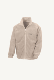 Full-zip fleece beige