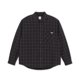 Polar - Mitchell-LS-Shirt Flannel Navy Brown