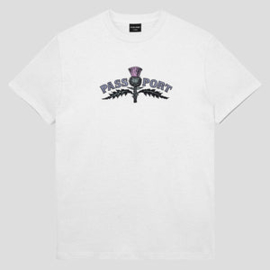PASS~PORT  -  Thistle Embroidery Tee White