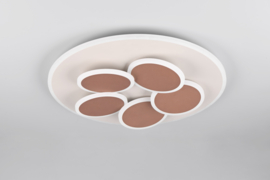 Trio lighting plafondlamp Mandala led, warm grey incl. switch dimmer