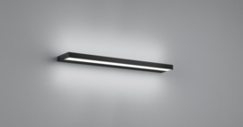 Wandlamp Slate led,  mat zwart met acryl glas 60 cm