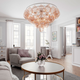 By Rydéns hanglamp Gross Giant, 8-lichts met amber glas incl. ledbron