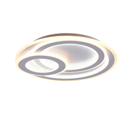 Trio lighting plafondlamp Mita led, mat wit rond incl. afstandsbediening