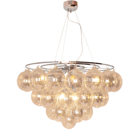 By Rydéns hanglamp Gross Giant, 8-lichts met amber glas incl. ledbron