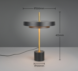 Trio-lighting tafellamp Keaton led, zwart