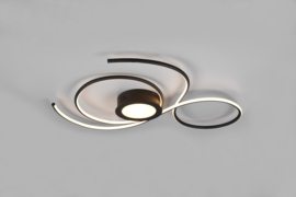 Trio lighting plafondlamp Jive led, zwart incl. afstandsbediening