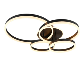 Trio lighting plafondlamp Drake led,  mat zwart
