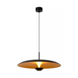Lucide  hanglamp Kenneth led, zwart mat goud 60 cm