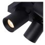 Lucide plafondspot Nigel led, 4-lichts zwart