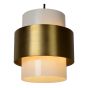 Lucide hanglamp Firmin, 1-lichts mat goud/messing