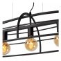 Lucide hanglamp Dikra,  zwart ovaal