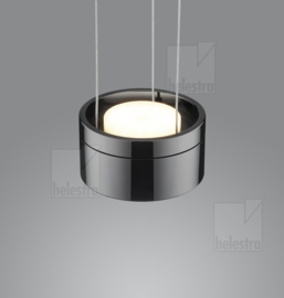 Helestra  hanglamp Romo led, 1-lichts zwart - chroom