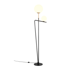 Trio lighting vloerlamp Flaming, mat zwart-goud