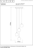 Lucide hanglamp Tamino led, 4-lichts zwart