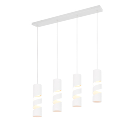 Trio lighting hanglamp Stream, 4-lichts wit
