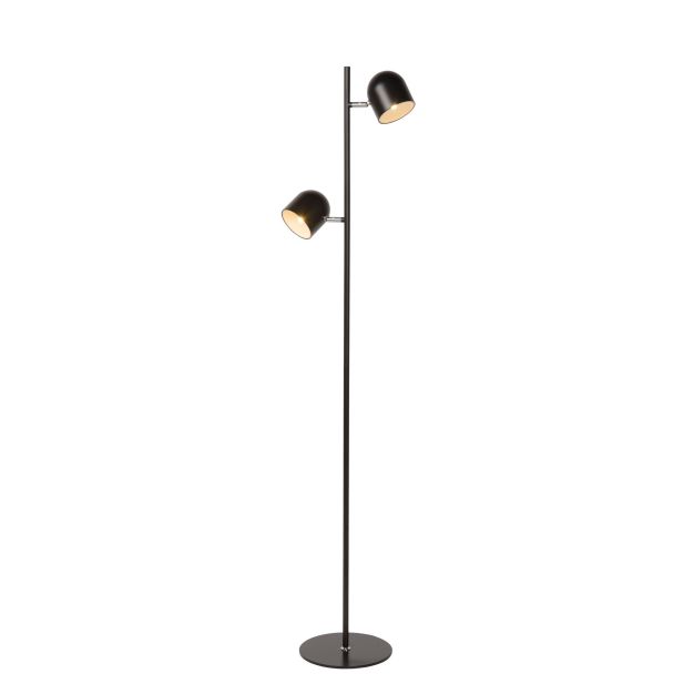 Lucide vloerlamp Skanska led, 2-lichts zwart
