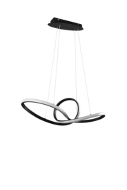 Trio lighting hanglamp Sansa led, mat zwart met switch dimmer