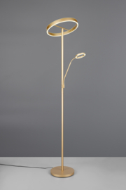 Trio lighting vloerlamp Willis led, 2-lichts mat messing