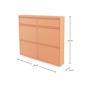 Spinder design Schoenenkast Billy 6, clay terra