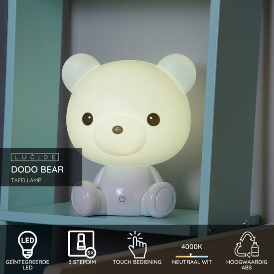 Lucide  tafellamp Doddo Bear led, wit