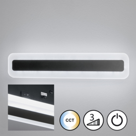 Fischer & Honsel wandlamp Streep led, zwart