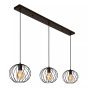 Lucide hanglamp Danza, 3 -lichts zwart