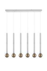 Trio lighting hanglamp Clermont,  6-lichts mat wit incl licht bron