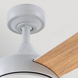 Elstead lighting plafond ventilator Pilote, mat wit
