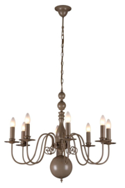 Linea verdace hanglamp Brugge, 8-lichts pale-taupe