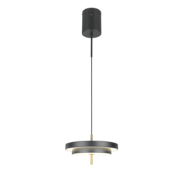 Trio lighting hanglamp Keaton led, zwart 40 cm