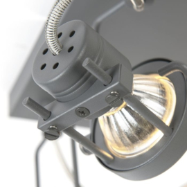 Qazqa plafondspot  Suplux led, 4-lichts antraciet incl. licht bron