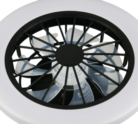 Trio lighting plafond ventilator Rotsund  led, wit incl. remote