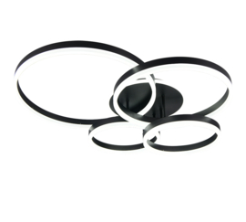 Trio lighting plafondlamp Drake led,  mat zwart