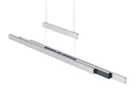 Trio lighting hanglamp Trajan led, geborsteld aluminium met zwart