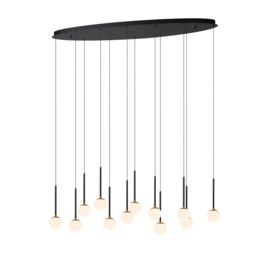 Lucide CALINA - Hanglamp - LED Dimb. - CCT - 12x7W 2200K/3300K zwart