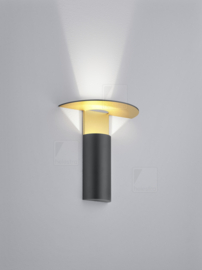 Helestra wandlamp Viya led, kleur zwart-goud