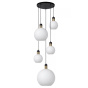 Lucide hanglamp Julius, 5-lichts opaalglas