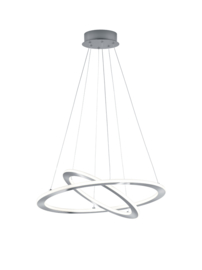 Trio lighting hanglamp Durban led, mat nikkel met switch dimmer 60 cm