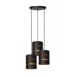 Lucide hanglamp Rosas, 3-lichts zwart 43 cm